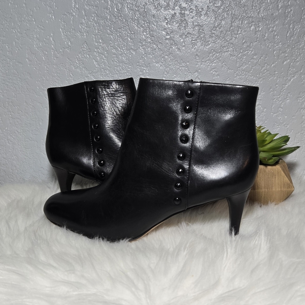 Coach Hickory black leather ankle boots